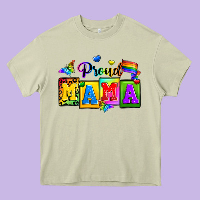 Proud Mama Heavy Core Tee Designed By Zillion Design Studio