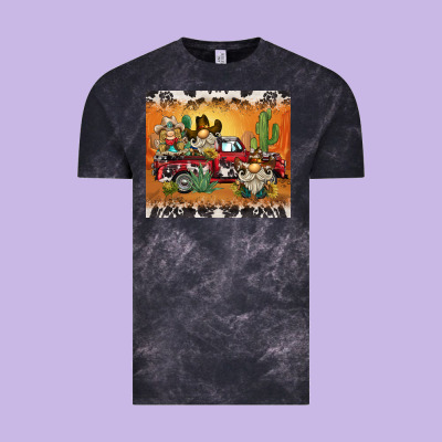 Western Gnome Truck Vintage Tee Designed By Barkaloodesign
