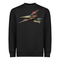 Black Pteranodon Face Heavyweight Sweatshirt - LillyAllenDesigns