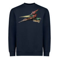 Navy Pteranodon Face Heavyweight Sweatshirt - LillyAllenDesigns