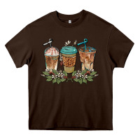 Chocolate Brown western coffees Heavy Core Tee - BarkalooDesign