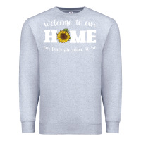 Heather Grey welcome to our Home Sunflower Premium Sweatshirt - Bettercallsaul