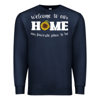 Navy welcome to our Home Sunflower Premium Sweatshirt - Bettercallsaul