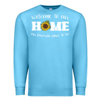Ocean Blue welcome to our Home Sunflower Premium Sweatshirt - Bettercallsaul