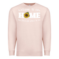 Pale Pink welcome to our Home Sunflower Premium Sweatshirt - Bettercallsaul
