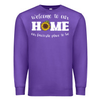 Purple welcome to our Home Sunflower Premium Sweatshirt - Bettercallsaul