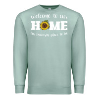 Seafoam welcome to our Home Sunflower Premium Sweatshirt - Bettercallsaul