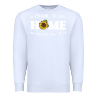 White welcome to our Home Sunflower Premium Sweatshirt - Bettercallsaul