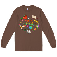 Chestnut maestra teacher heart doodle Long Sleeve Tee - MaliasSmallBusiness