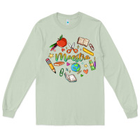 Matcha maestra teacher heart doodle Long Sleeve Tee - MaliasSmallBusiness