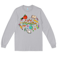Moon Dust maestra teacher heart doodle Long Sleeve Tee - MaliasSmallBusiness