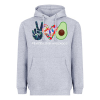 Heather Grey PEACE LOVE AVOCADOS Heavyweight Hoodie - Bettercallsaul