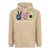 Mushroom PEACE LOVE AVOCADOS Heavyweight Hoodie - Bettercallsaul