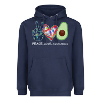 Navy PEACE LOVE AVOCADOS Heavyweight Hoodie - Bettercallsaul