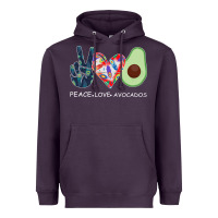 Plum PEACE LOVE AVOCADOS Heavyweight Hoodie - Bettercallsaul