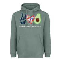 Sage PEACE LOVE AVOCADOS Heavyweight Hoodie - Bettercallsaul