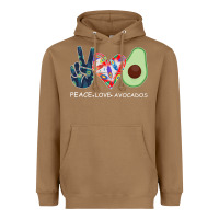 Toasted Coconut PEACE LOVE AVOCADOS Heavyweight Hoodie - Bettercallsaul