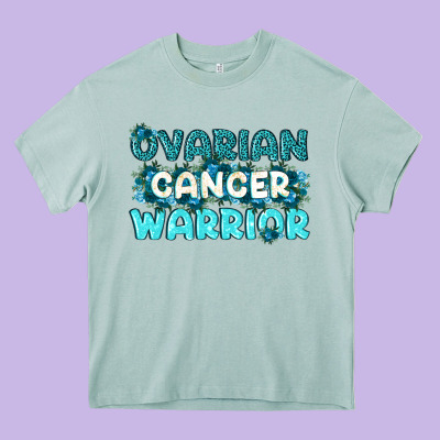 Ovarian Cancer Warrior Heavy Core Tee Designed By Texasbilliewilder