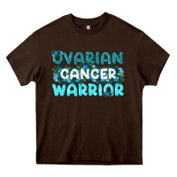 Chocolate Brown Ovarian Cancer Warrior Heavy Core Tee - texasbilliewilder