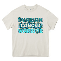 Cream Ovarian Cancer Warrior Heavy Core Tee - texasbilliewilder