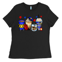Black police coffee cups Ladies Tee - Zillion Design Studio