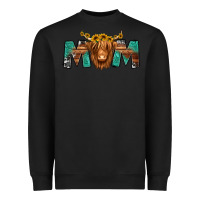 Black highland cow mom Heavyweight Sweatshirt - Jasminsmagicworld