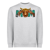 Heather Grey highland cow mom Heavyweight Sweatshirt - Jasminsmagicworld