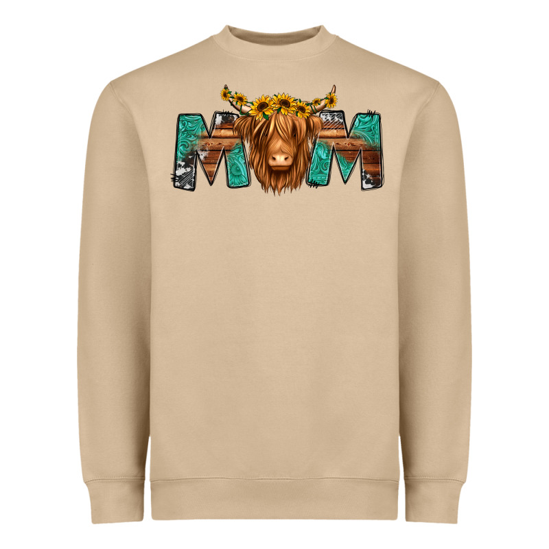 Highland Cow Mom Heavyweight Sweatshirt by Jasminsmagicworld | Teevron