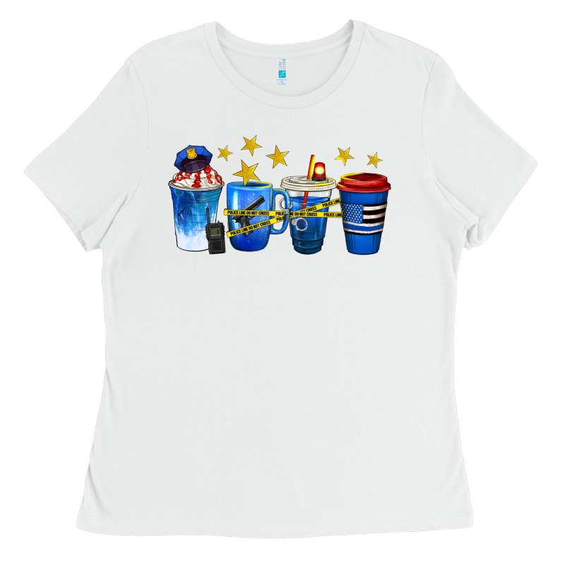 Police Coffee Cups Ladies Tee by texasbilliewilder | Teevron