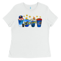 White police coffee cups Ladies Tee - texasbilliewilder
