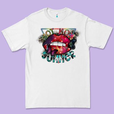 Hot Mom Summer Premium Tee Designed By Sublimationcraftshop