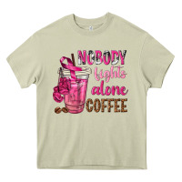 Mossy Nobody Fights Alone Coffee Heavy Core Tee - texasbilliewilder