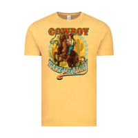 Vintage Mustard cowboy take me away Vintage Tee - NancyCooperArtShop