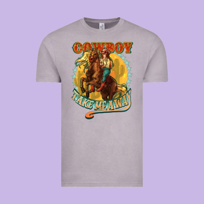 Cowboy Take Me Away Vintage Tee Designed By Nancycooperartshop