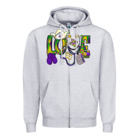 Mardi Gras Love Nurse Zipper Hoodie | Teevron