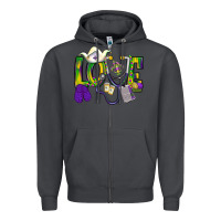 Smoke Mardi Gras Love Nurse Zipper Hoodie - BundleAndBundleShop