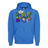 True Royal Mardi Gras Love Nurse Zipper Hoodie - BundleAndBundleShop