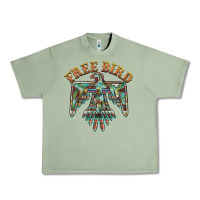 Oil Green free bird feathers thunderbird Urban Heavy Tee - BarkalooDesign