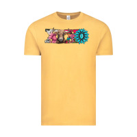 Vintage Mustard xoxo braunvieh cow Vintage Tee - AdoDesignShop