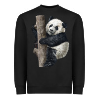 Black Giant Panda Heavyweight Sweatshirt - LillyAllenDesigns