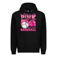 Black In October We Wear Pink and Watch Baseball Premium Hoodie - texasbilliewilder