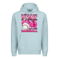 Blue Mist In October We Wear Pink and Watch Baseball Premium Hoodie - texasbilliewilder