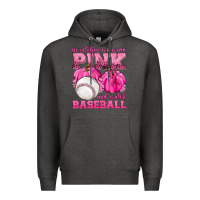 Charcoal Heather In October We Wear Pink and Watch Baseball Premium Hoodie - texasbilliewilder