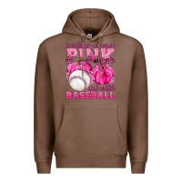 Chestnut In October We Wear Pink and Watch Baseball Premium Hoodie - texasbilliewilder
