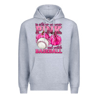 Heather Grey In October We Wear Pink and Watch Baseball Premium Hoodie - texasbilliewilder