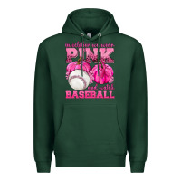 Sports Green In October We Wear Pink and Watch Baseball Premium Hoodie - texasbilliewilder