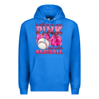 True Royal In October We Wear Pink and Watch Baseball Premium Hoodie - texasbilliewilder