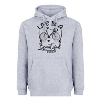 Heather Grey Life is a beautiful ride Heavyweight Hoodie - Bettercallsaul