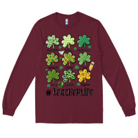 Burgundy teacher st.patrick's Long Sleeve Tee - MaliasSmallBusiness