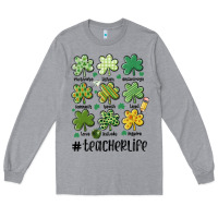 Heather Grey teacher st.patrick's Long Sleeve Tee - MaliasSmallBusiness